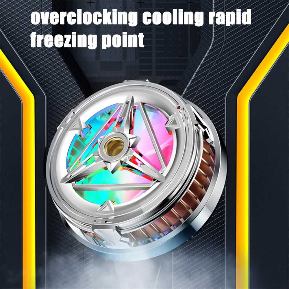 X18 Cell Phone Cooler Magnetic Heat Sink Mobile Phone Radiator with Screw Interface for Live Streaming Gaming - Silver - 7