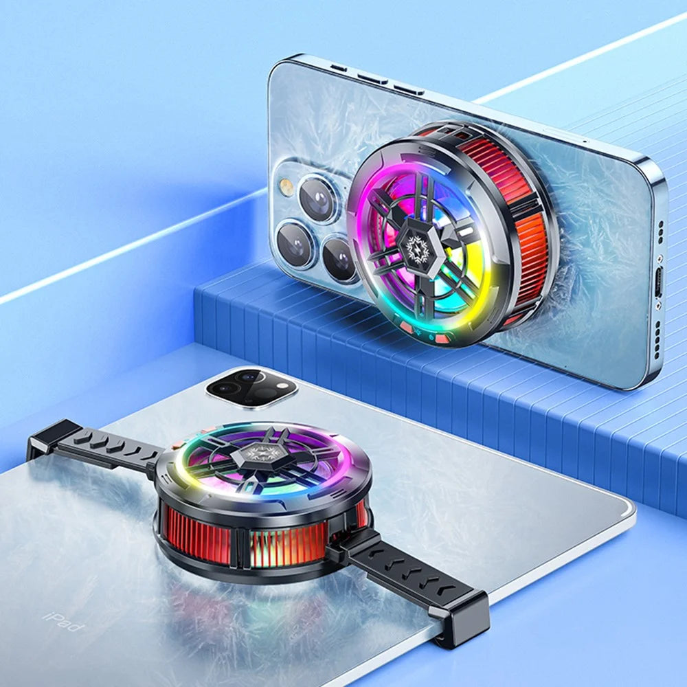X100 Magnetic Phone Tablet Back Radiator Cellphone Gaming Semiconductor Heat Dissipation Cooler Fan - 6