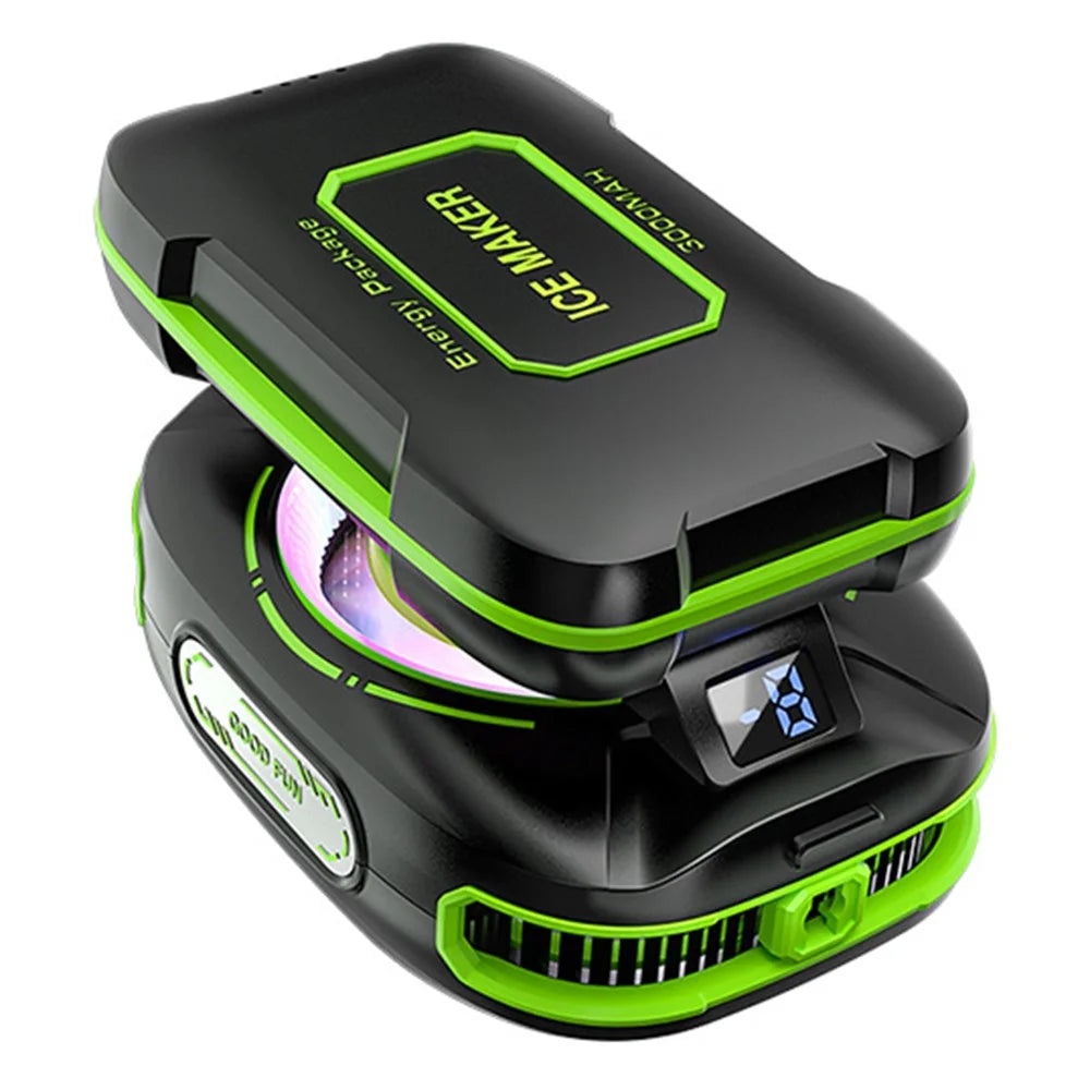 JS85 Clip On Semiconductor Phone Cooler with Digital Display 3 Speeds Silent Magnetic Cooling Fan - 1