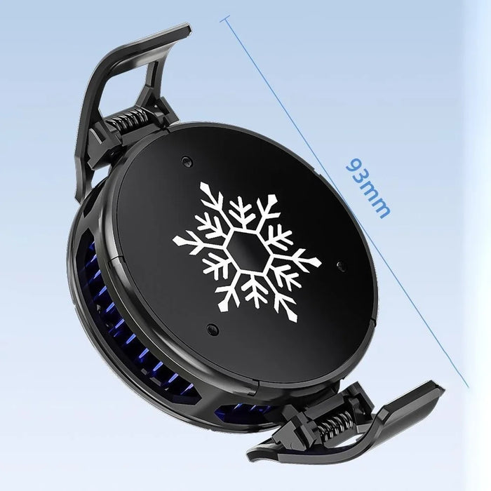 JS81 Smartphone Cooling Fan Semiconductor Magnetic Suction Heat Dissipation Clip On Cooler for Gaming / Streaming - Black - 7