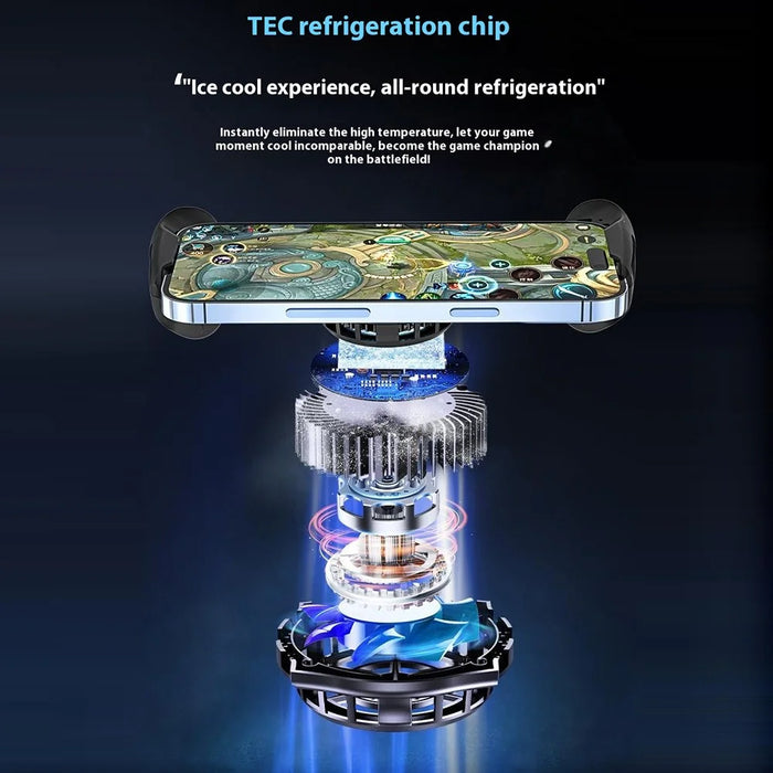 JK01S Mobile Phone Cooling Fan with RGB Light Clip On Semiconductor Refrigeration Radiator for Gaming - 3