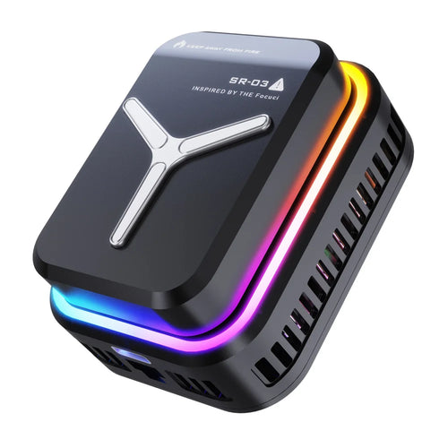 TEC Semiconductor Cooling Fan Magnetic Phone Cooler RGB Lighting Radiator for Smartphones Gaming - Black - 1