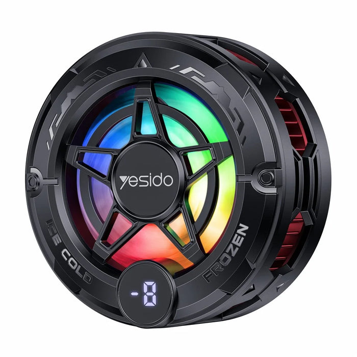 YESIDO C226 Semiconductor Cooling Phone Cooler Magnetic Ring Design RGB LED Temperature Display Gaming Radiator - 1