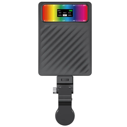 V16R 24 Effects RGB Light Clip-On Pocket Fill Light with OLED Screen for Mobile Phone / Tablet / Laptop - 1