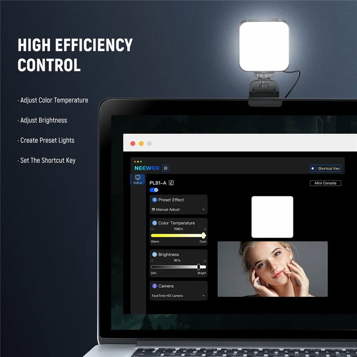 NEEWER PL81 PRO Portable LED Video Light 2900K-7000K Professional Streaming Light - 4