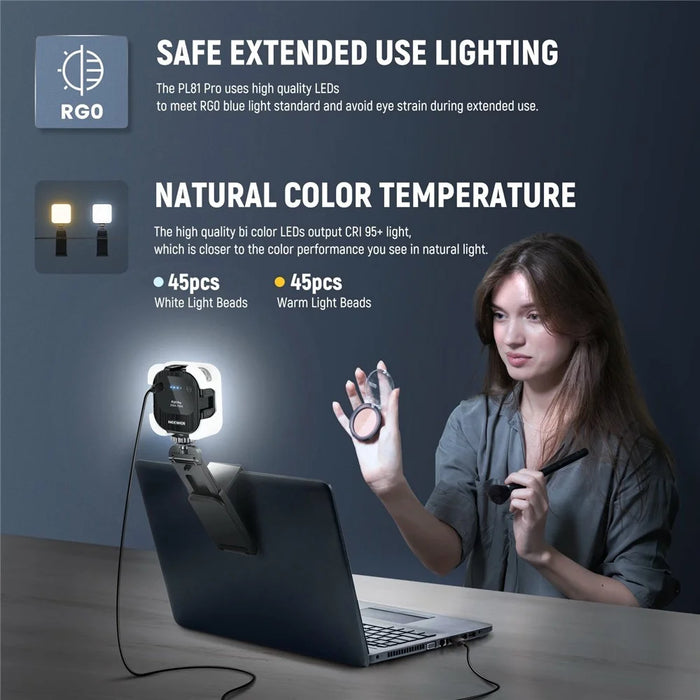 NEEWER PL81 PRO Portable LED Video Light 2900K-7000K Professional Streaming Light - 7