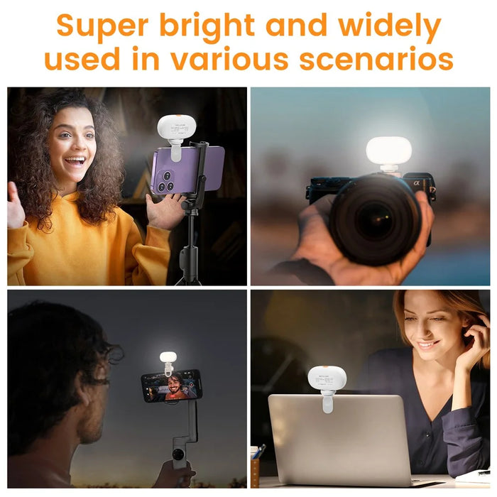 XJ76 LED Phone Camera Video Light Live Streaming Vlog Video Conferencing Fill Light - 5
