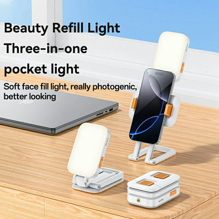 YESIDO DH10 Pocket Light Stand 3 in 1 Folding Desktop Phone Holder Lighting for Photography / Streaming - 2