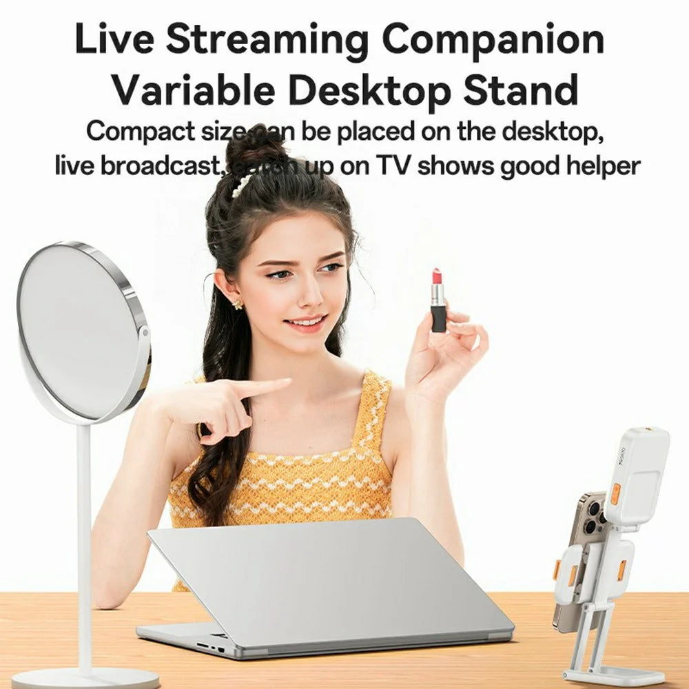 YESIDO DH10 Pocket Light Stand 3 in 1 Folding Desktop Phone Holder Lighting for Photography / Streaming - 4