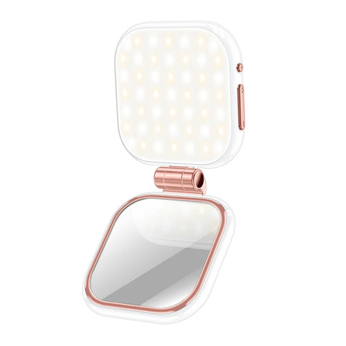 YESIDO DH18 4 in 1 Magnetic Fill Light with Stand Mirror 750mAh LED Ring Light Stepless Brightness Adjustment Lamp - White - 1