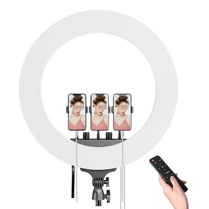 M22S 22inch Dimmable LED Ring Light Kit with Remote Control for Selfie Makeup YouTube Facebook Live - US Plug - 7