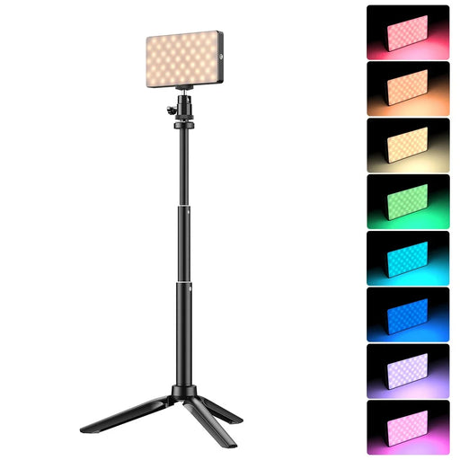 APEXEL APL-FL07 Photography RGB Colorful LED Light Portable Pocket Fill Light with 1/4 Screw Camera Lighting Kit for Video Conference Live-streaming - 1