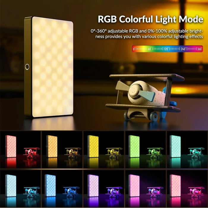 APEXEL APL-FL07 Photography RGB Colorful LED Light Portable Pocket Fill Light with 1/4 Screw Camera Lighting Kit for Video Conference Live-streaming - 3