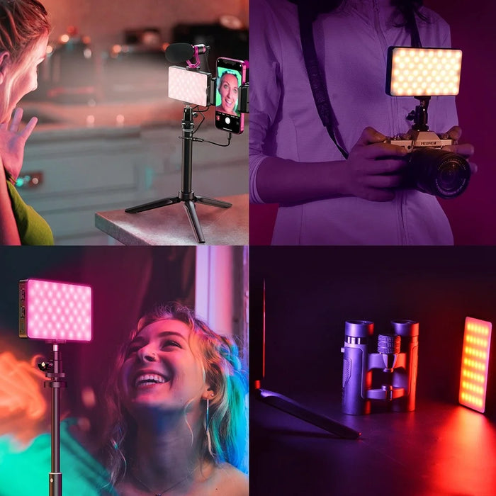 APEXEL APL-FL07 Photography RGB Colorful LED Light Portable Pocket Fill Light with 1/4 Screw Camera Lighting Kit for Video Conference Live-streaming - 5