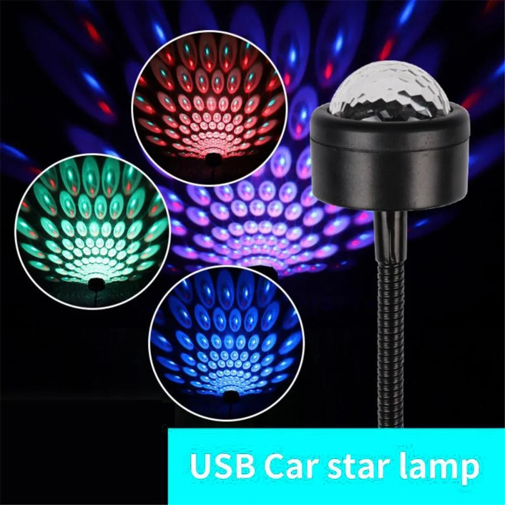 M9 Car Roof Night Light LED Atmosphere Lamp Portable Adjustable USB Romantic Atmosphere Decoration Light for Cars Bedrooms Parties - 3