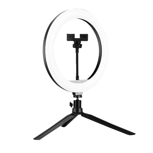 A26 Desktop 10-Inch LED Selfie Ring Light Tripod Stand Phone Clip Mount Vlogging Video Light Live Broadcast Kit - 1