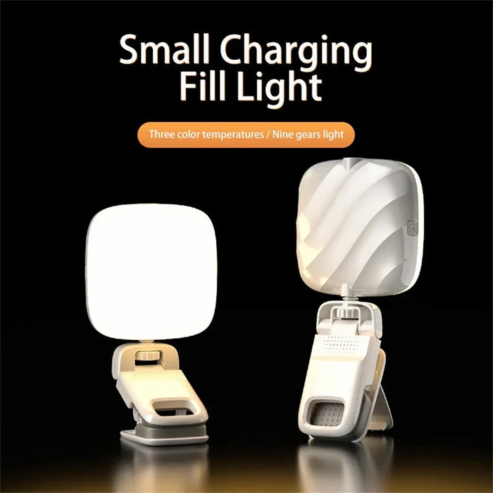 D1 Mini Laptop Phone Clip-on Lamp 3 Color Temperature Live Streaming Fill Light - Black - 3