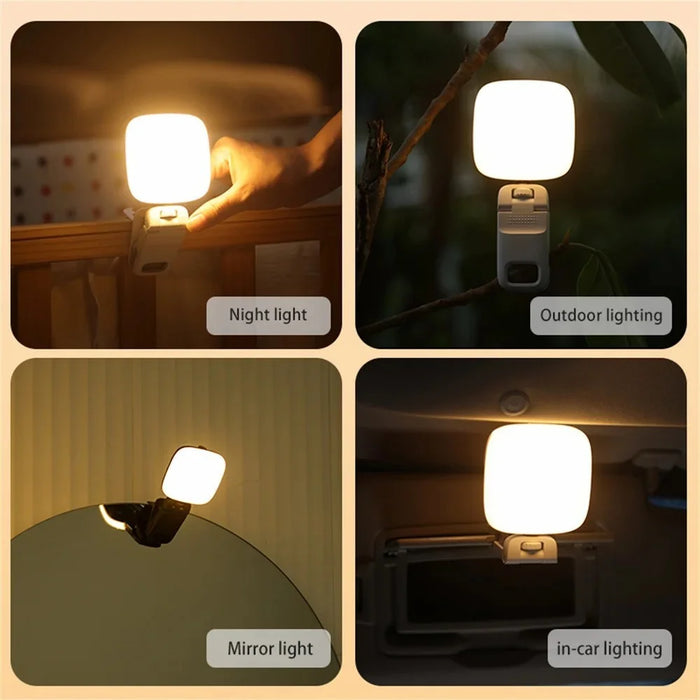 D1 Mini Laptop Phone Clip-on Lamp 3 Color Temperature Live Streaming Fill Light - Black - 7