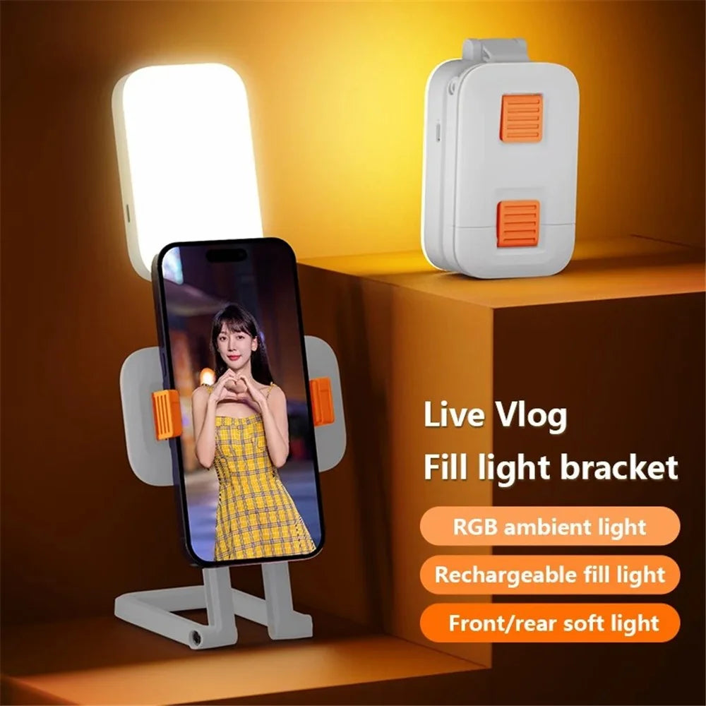 DP2.PRO Foldable Desktop Phone Holder Fill Light Live Streaming Video Recording Fill Light - 7