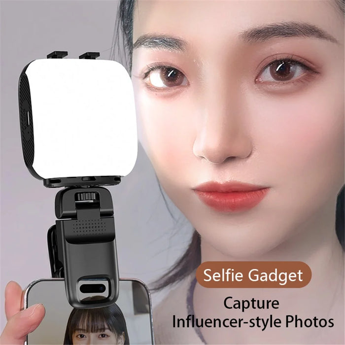 D4 Mini Size RGB LED Clip-On Fill Light Video Conference Lamp for Cell Phone Live Streaming - 3