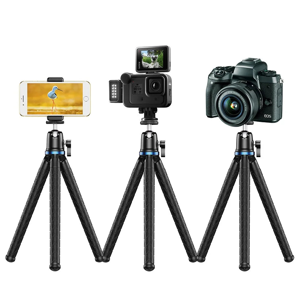 APEXEL APL-JJ10 Portable Octopus Tripod Flexible 360° Rotation Bracket Stand with Phone Holder - 3