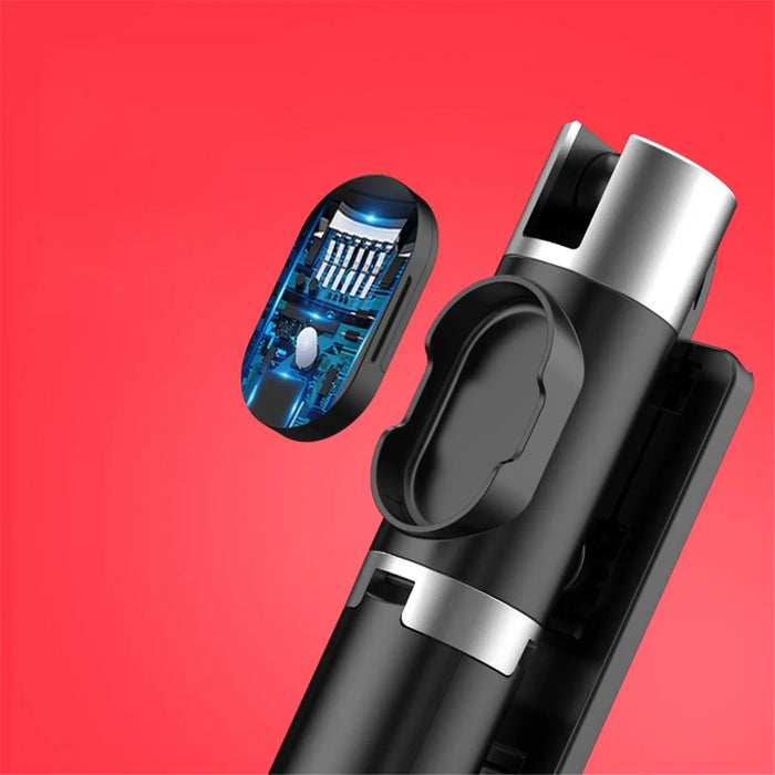 P60D Extendable Tripod 360 Degree Rotation Portable Bluetooth-compatible Mobile Phone Selfie Stick Monopod - Black - 5
