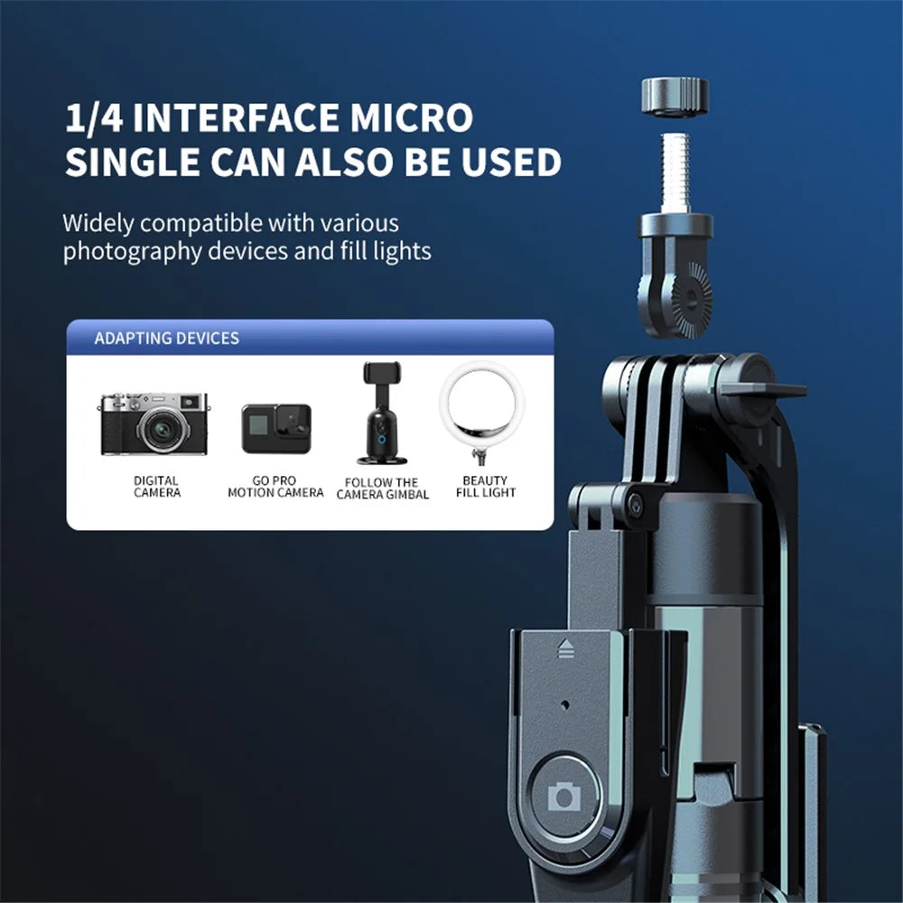 K29D 2.15m Bluetooth-compatible Selfie Stick 360 Degree Rotatable Gimbal Tripod with Dual Fill Light and Remote Control - 5