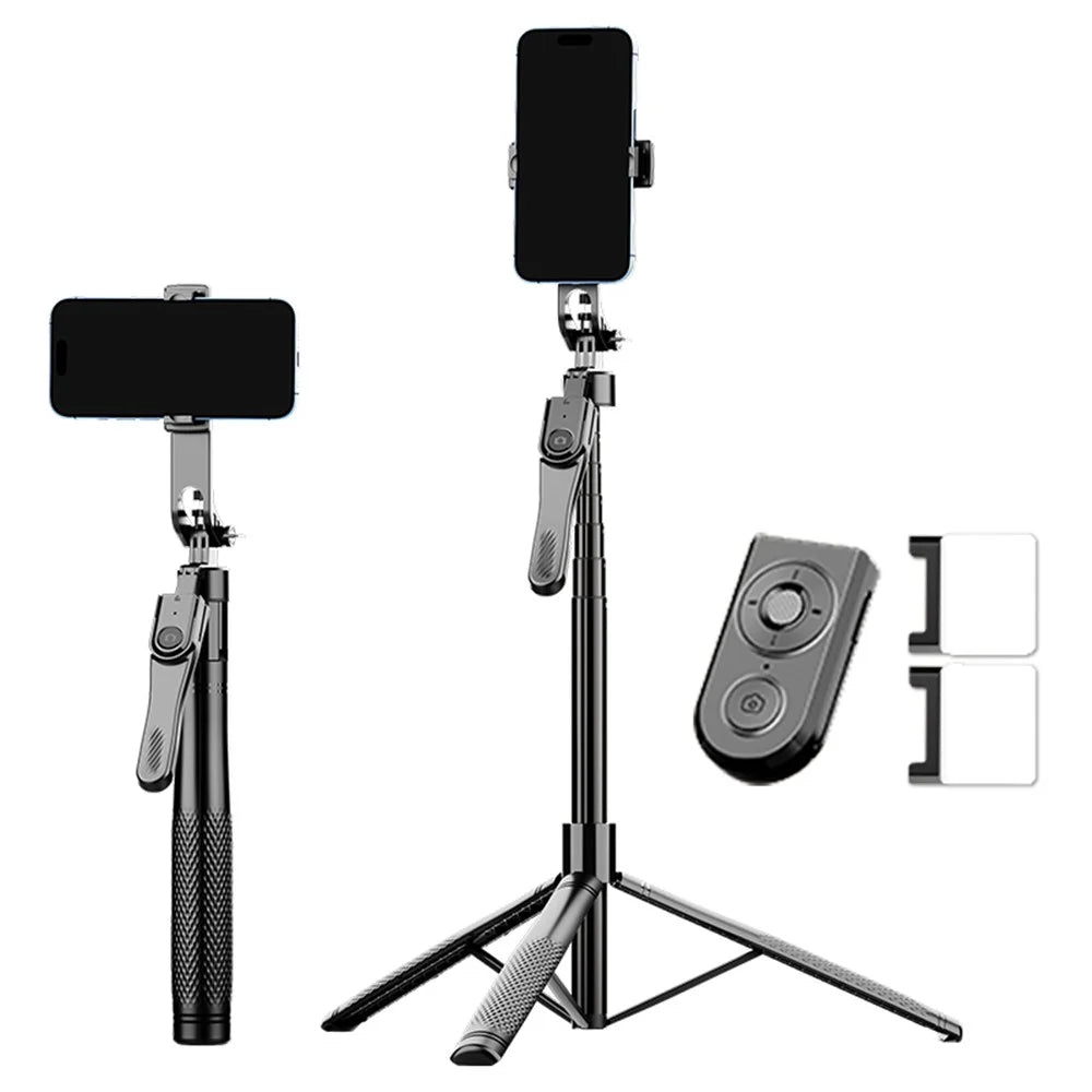 K29D 2.15m Bluetooth-compatible Selfie Stick 360 Degree Rotatable Gimbal Tripod Stand with Dual Fill Light - 1