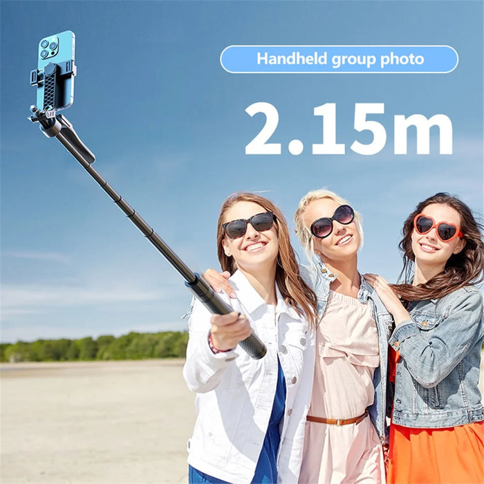 K29D 2.15m Bluetooth-compatible Selfie Stick 360 Degree Rotatable Gimbal Tripod Stand with Dual Fill Light - 6