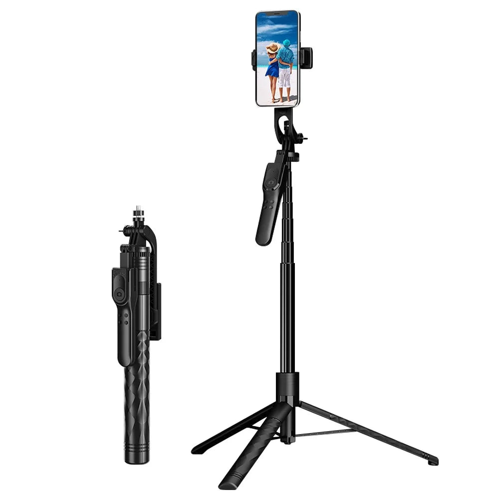 K28 2-in-1 175cm Extendable Aluminum Alloy Floor Tripod Handheld Bluetooth-compatible Selfie Stick - 1