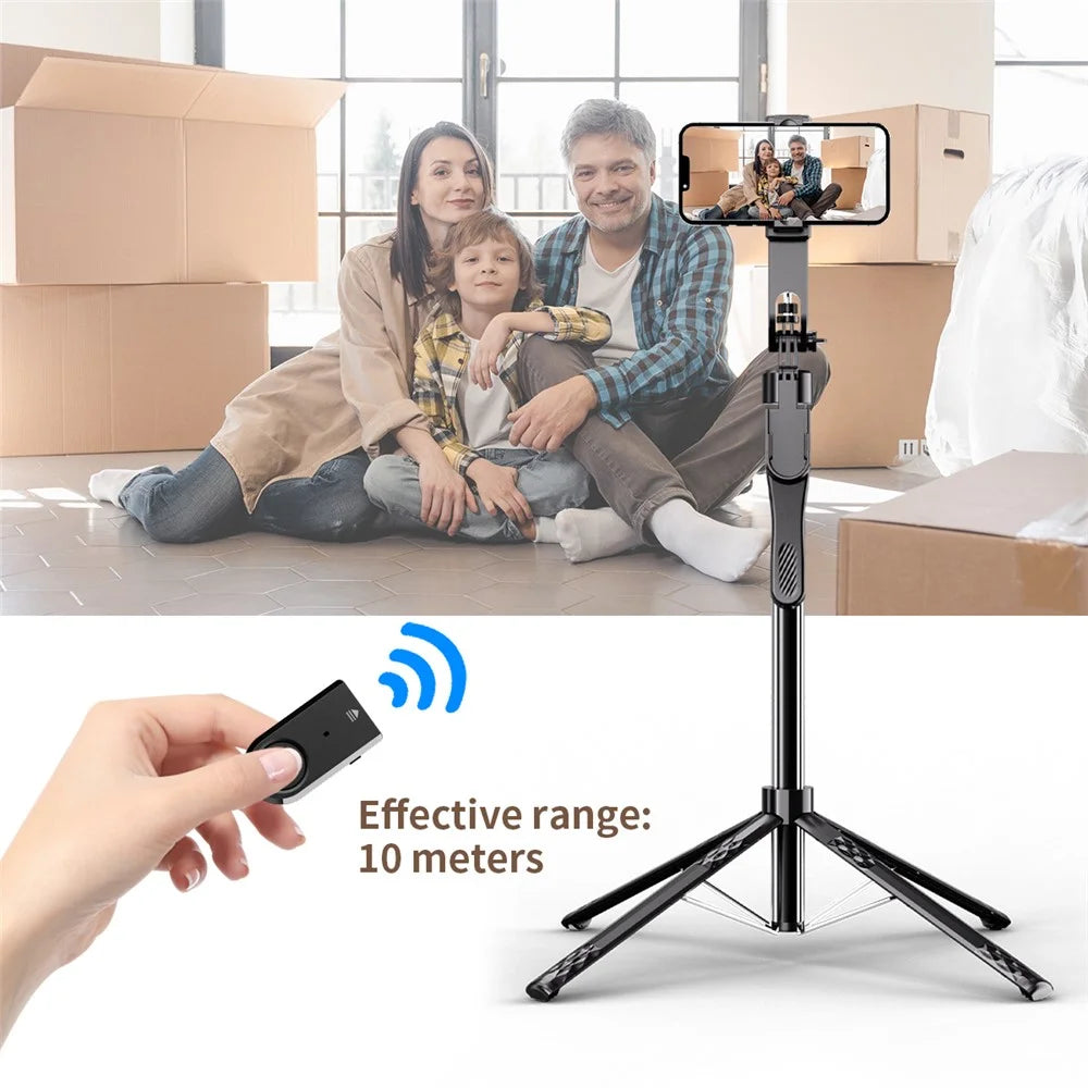 C11 1.85m Aluminum Alloy Rod Extendable Four-Legged Stand Phone Holder Bluetooth-compatible Selfie Stick with 1 Fill Light - 7