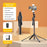 C11 1.85m Extendable Four-Legged Floor Stand Phone Holder Bluetooth-compatible Selfie Stick with 2 Fill Lights - 3