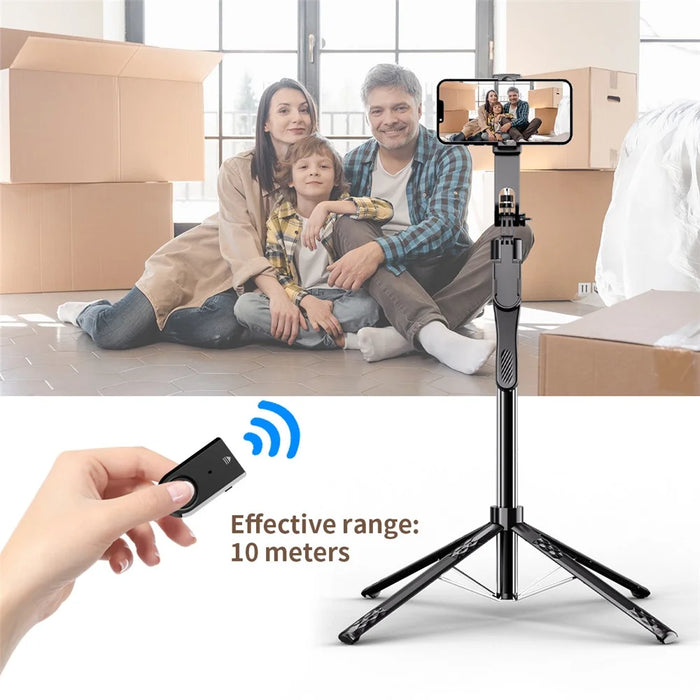 C11 1.85m Extendable Four-Legged Floor Stand Phone Holder Bluetooth-compatible Selfie Stick with 2 Fill Lights - 7