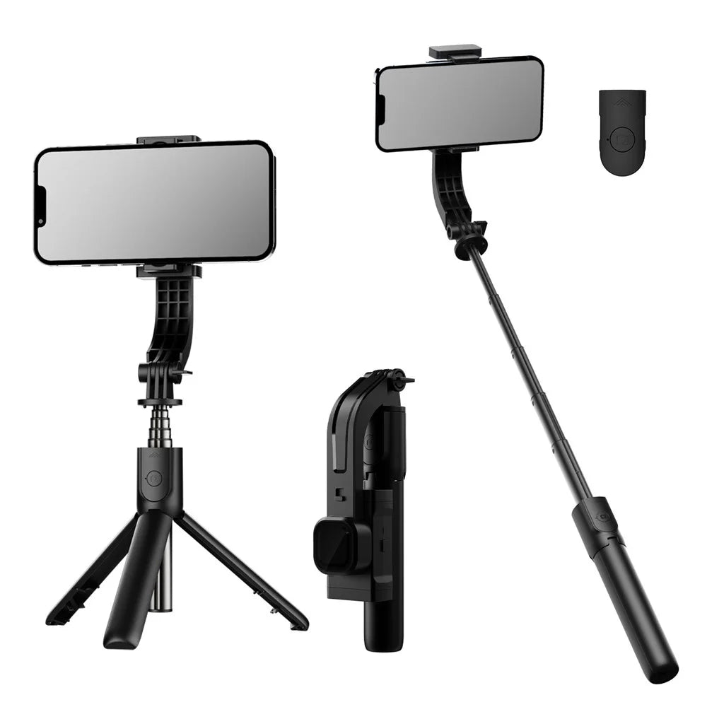 C06 Phone Gimbal Extendable Tripod Stand Anti-Shake Stabilizer Live Streaming Bluetooth-compatible Selfie Stick - 1
