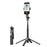 P135 Selfie Stick Stable 4-Leg Tripod Phone Holder Stand with Remote Control - Black - 1