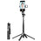 P135-V1 Selfie Stick Stable 4-Leg Tripod Phone Holder Stand with Remote Control+Single Fill Light - Black - 1