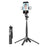 P135-V2 Selfie Stick Stable 4-Leg Tripod Phone Holder Stand with Remote Control+Dual Fill Lights - Black - 1