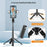 P07 Phone Holder Selfie Stick 4-Leg Tripod Stand with Remote Control - Black - 2