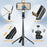 P07 2nd Gen V1 Phone Holder Selfie Stick 4-Leg Floor Stand with Bluetooth-compatible Remote Control + 1 Fill Light - Black - 3