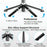 P06 Phone Holder Live Streaming Extendable Four-Leg Floor Stand Bluetooth-compatible Selfie Stick - Black - 2