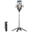 P06 2nd Gen V2 Phone Holder Bluetooth-compatible Selfie Stick Extendable Four-Leg Floor Stand with 2 Fill Lights - Black - 1