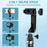 P06 2nd Gen V2 Phone Holder Bluetooth-compatible Selfie Stick Extendable Four-Leg Floor Stand with 2 Fill Lights - Black - 6