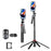 P185TK-V1 Extendable Phone Holder Four-Leg Floor Stand Live Streaming Bluetooth-compatible Selfie Stick with 1 Fill Light - 1