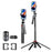 P185TK-V2 Extendable Phone Holder Four-Leg Floor Stand Bluetooth-compatible Selfie Stick with 2 Fill Lights - 1