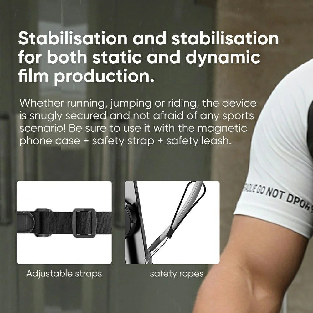 SCS-NH001 Magnetic Neck Phone Holder 360-Degree Rotation Hand Free POV Flexible Phone Neck Mount - 7