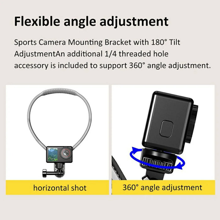 SCS-NH002 Sports Camera Neck Mount Multi Angle Adjustable Shockproof Camera Neck Holder Stabilizer - 2