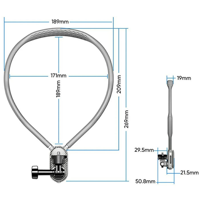 SCS-NH002 Sports Camera Neck Mount Multi Angle Adjustable Shockproof Camera Neck Holder Stabilizer - 7