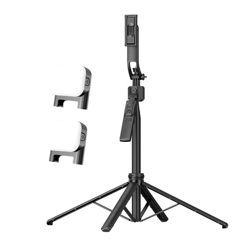 C17 Smart AI Tracking Anti-Shake Gimbal Tripod Selfie Stick Quad-Leg Stand with Dual Fill Light - 1