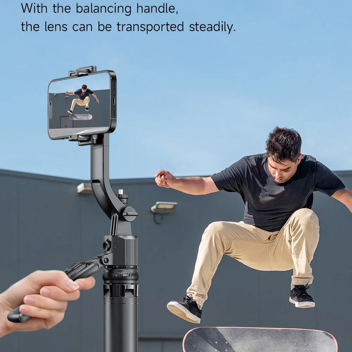 C17 Smart AI Tracking Anti-Shake Gimbal Tripod Selfie Stick Quad-Leg Stand - 5