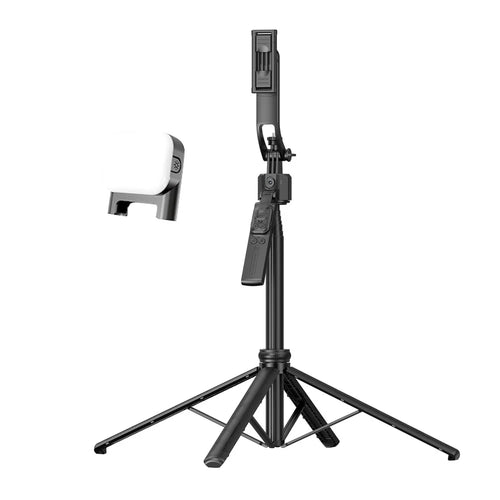 C17 Smart AI Tracking Anti-Shake Gimbal Tripod Selfie Stick Quad-Leg Stand with Single Fill Light - 1